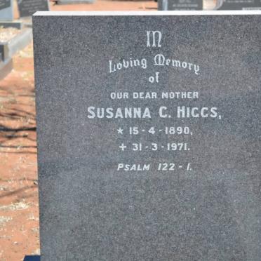 HIGGS Susanna C. 1890-1971