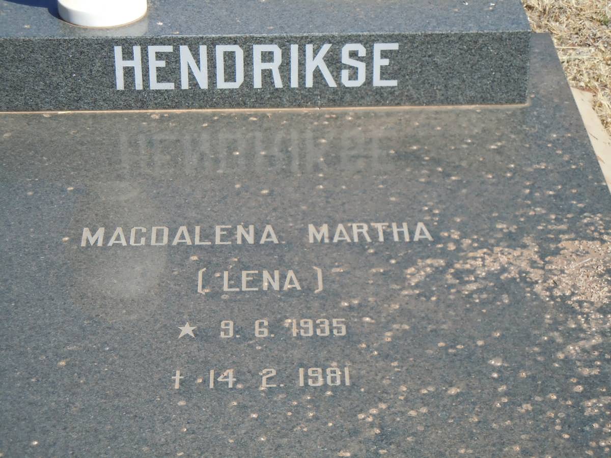 HENDRIKSE Magdalena Martha 1935-1981