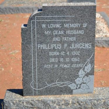 JURGENS Phillipus P. 1902-1962