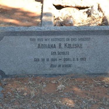 KOLESKE Adriana R. nee SCHOLTZ 1894-1953