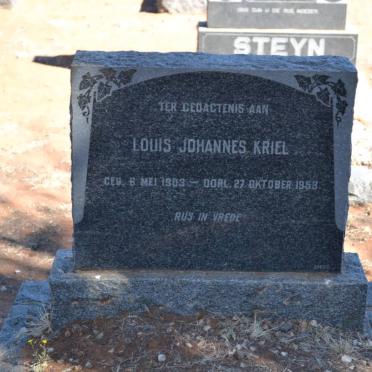 KRIEL Louis Johannes 1903-1953