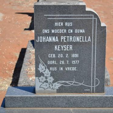 KEYSER Johanna Petronella 1891-1977