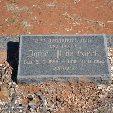KLERK Daniel P., de 1889-1962