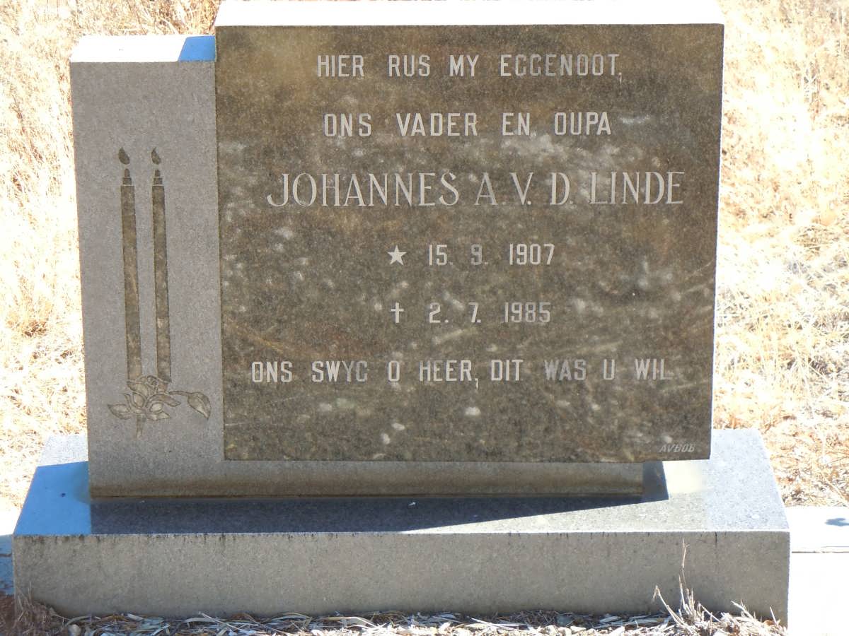 LINDE Johannes A., v.d. 1907-1985