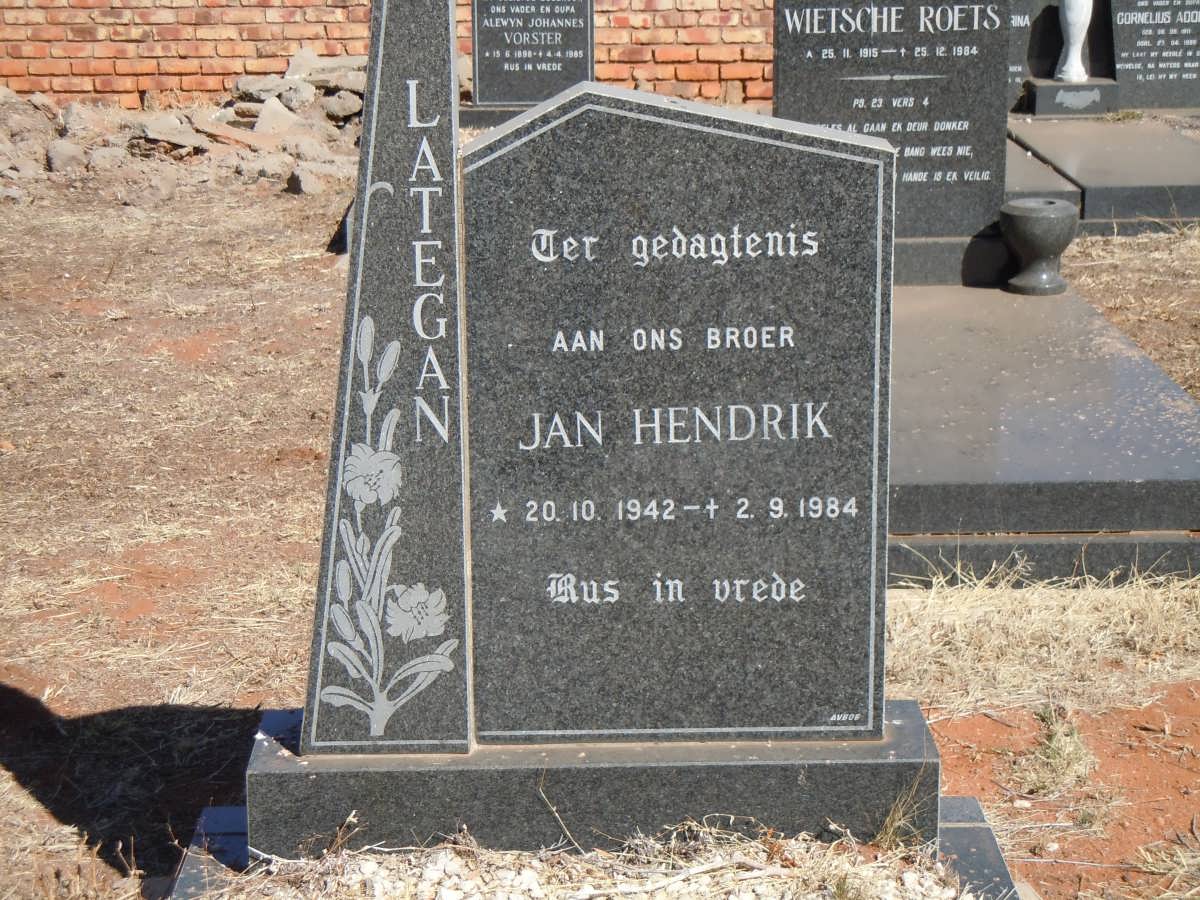 LATEGAN Jan Hendrik 1942-1984