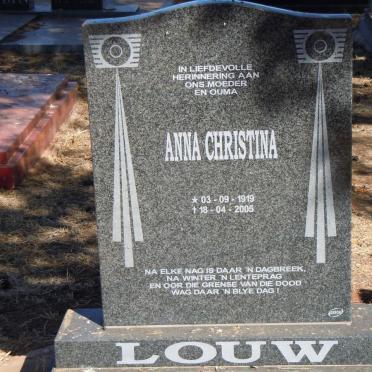 LOUW Anna Christina 1919-2005