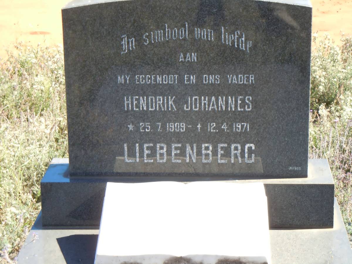 LIEBENBERG Hendrik Johannes 1909-1971