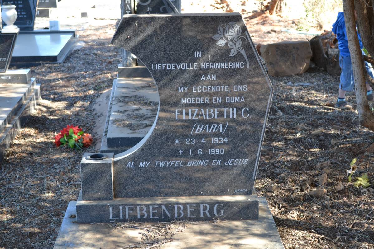 LIEBENBERG Elizabeth C. 1934-1990