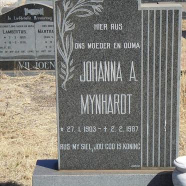 MYNHARDT Johanna A. 1903-1987
