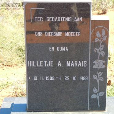 MARAIS Hilletje A. 1902-1989