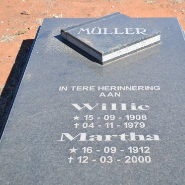 MULLER Willie 1908-1979 &amp; Martha 1912-2000