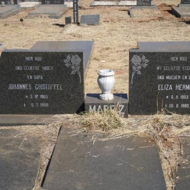 MARITZ Johannes Christoffel 1903-1988 &amp; Eliza Hermina 1903-1980