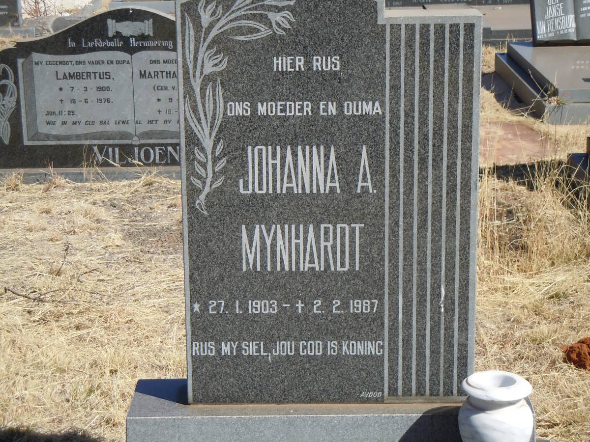 MYNHARDT Johanna A. 1903-1987