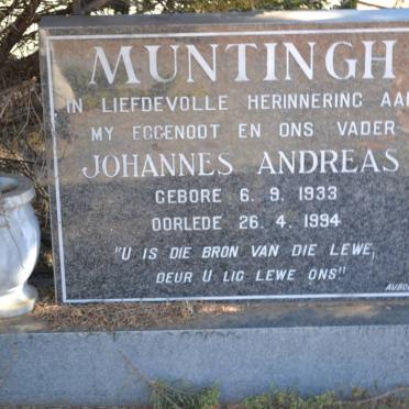 MUNTINGH Johannes Andreas 1933-1994