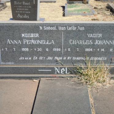 NEL Charles Johannes 1904-1986 &amp; Anna Petronella 1906-1996