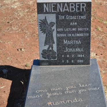 NIENABER Martha Johanna 1984-1986