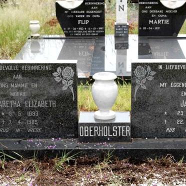 OBERHOLSTER Jannie 1899-1982 &amp; Margaretha Elizabeth 1893-1985