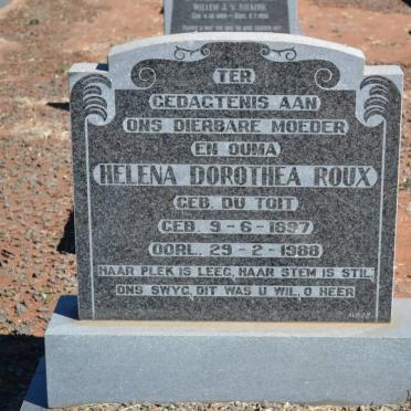ROUX Helena Dorothea nee DU TOIT 1897-1988