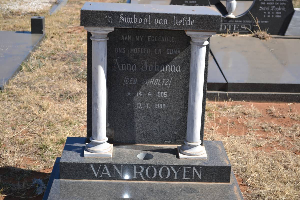 ROOYEN Anna Johanna, van nee SCHOLTZ 1905-1988
