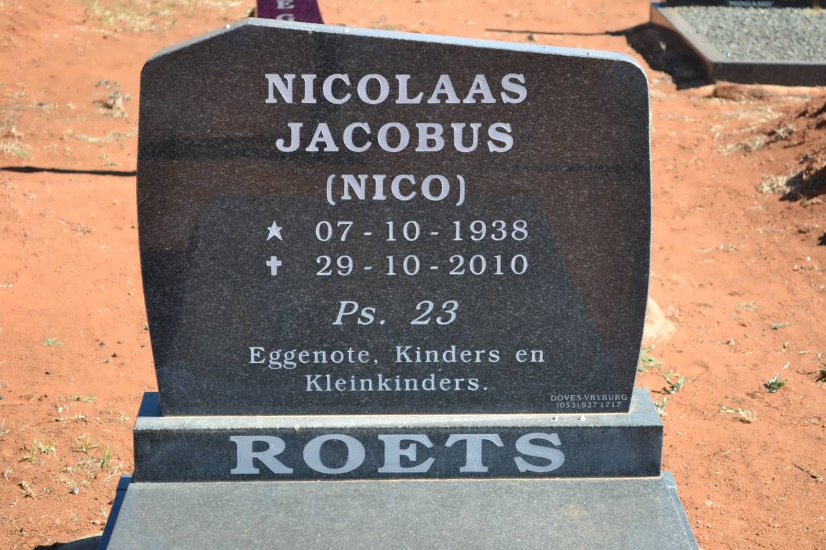 ROETS Nicolaas Jacobus 1938-2010