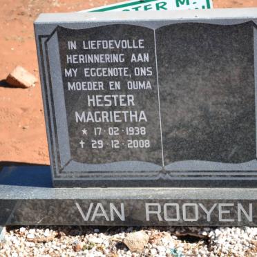 ROOYEN Hester Magrietha, van 1938-2008