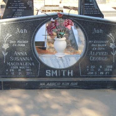 SMITH Alfred George 1918-1984 &amp; Anna Susanna Magdalena  NOETH 1913-2011