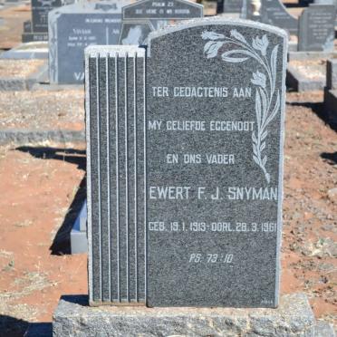 SNYMAN Ewert F.J. 1913-1961