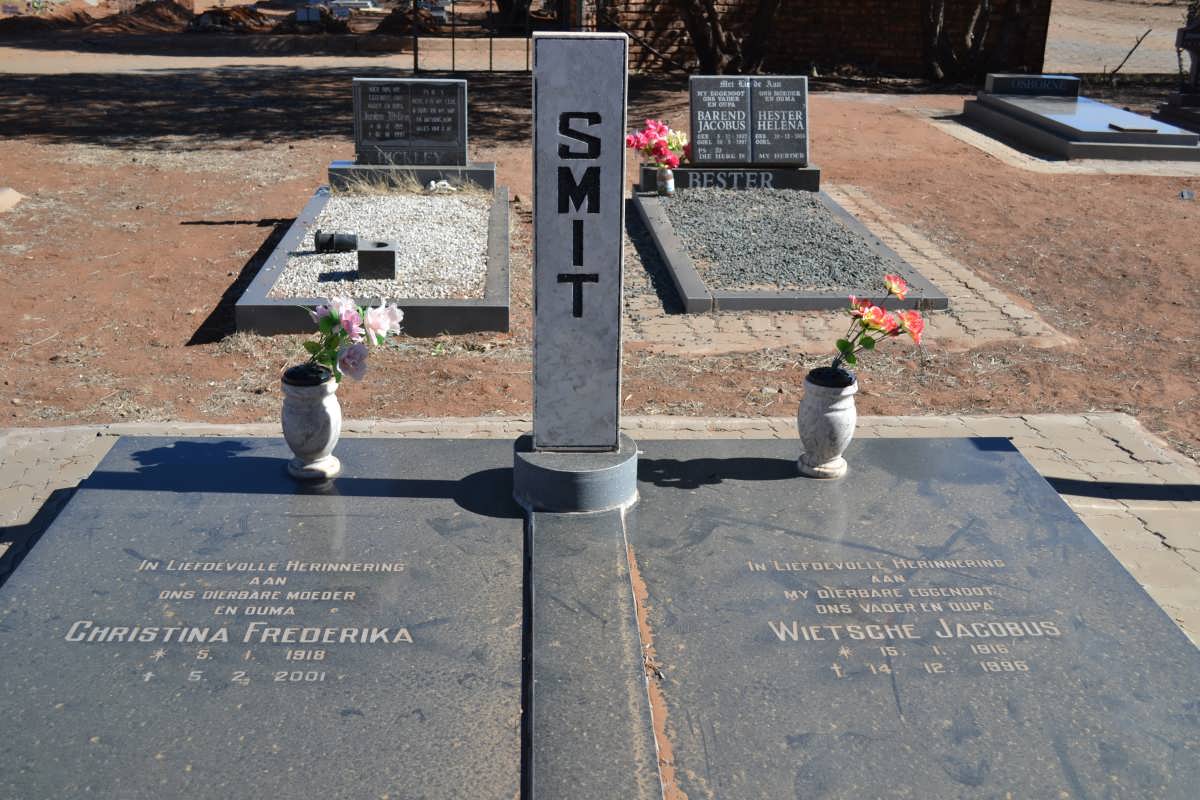 SMIT Wietsche Jacobus 1916-1996  Christina Frederika 1918-2001