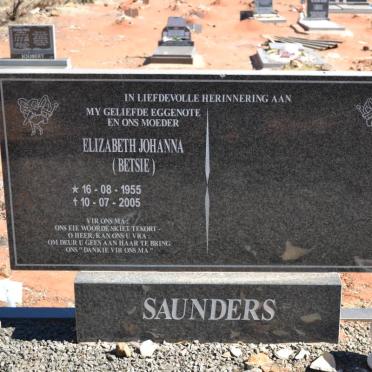 SAUNDERS Elizabeth Johanna 1955-2005