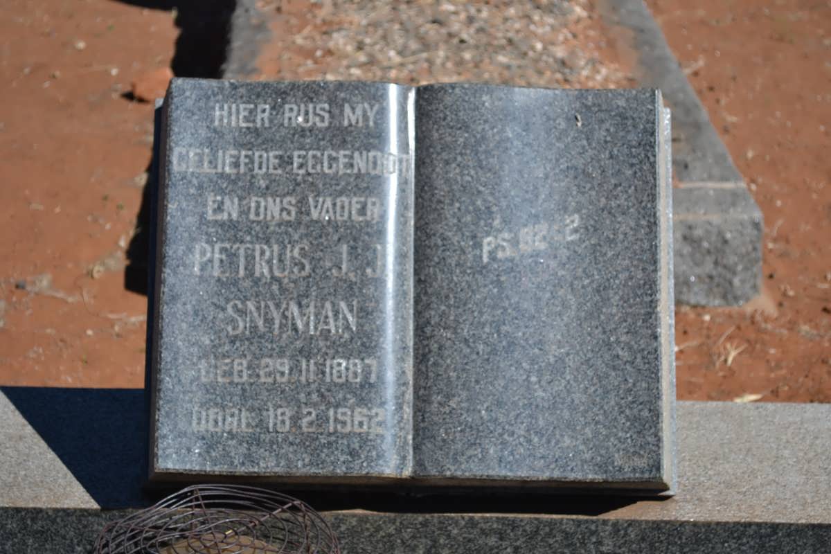 SNYMAN Petrus J.J. 1887-1962