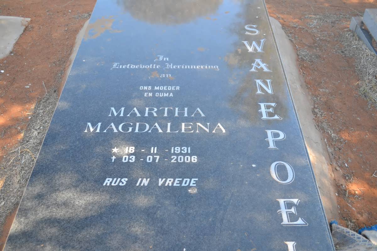 SWANEPOEL Martha Magdalena 1931-2006