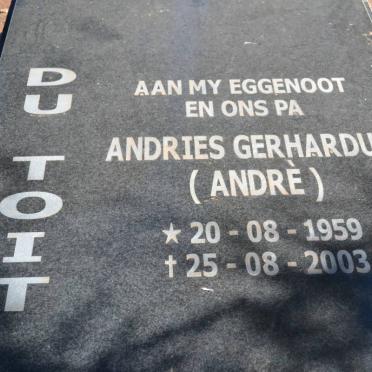 TOIT Andries Gerhardus, du 1959-2003