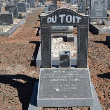 TOIT Johannes Harms, du 1894-1980