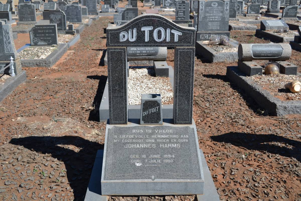 TOIT Johannes Harms, du 1894-1980