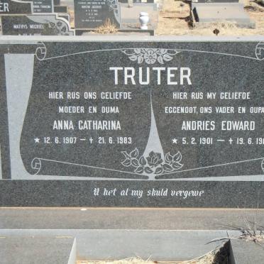 TRUTER Andries Edward 1901-1980 &amp; Anna Catharina 1907-1983