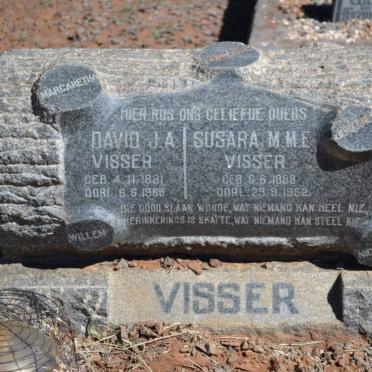 VISSER David J.A. 1881-1968 &amp; Susara M.M.E. 1888-1952