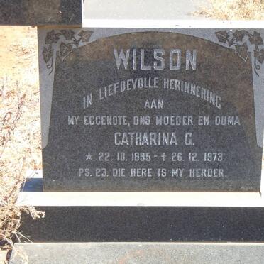 WILSON Jacobus C. 1897-1983 &amp; Catharina C. 1895-1973