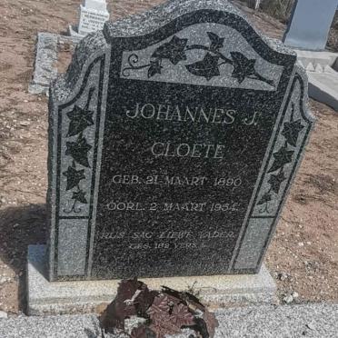 CLOETE Johannes J. 1890-1954