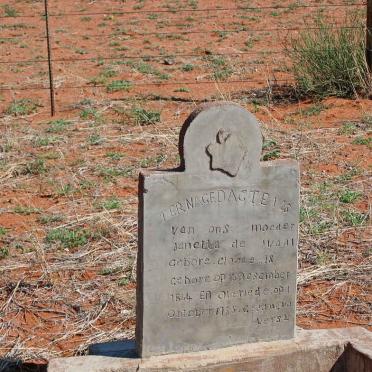 WAAL Janetta, de nee CLOETE 1864-1935