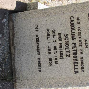 SCHOLTZ Carolina Petronella nee MÖLLER 1881-1933