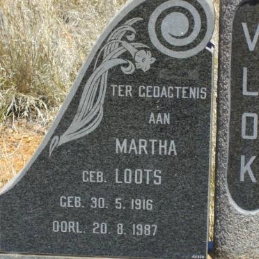 VLOK Martha nee LOOTS 1916-1987