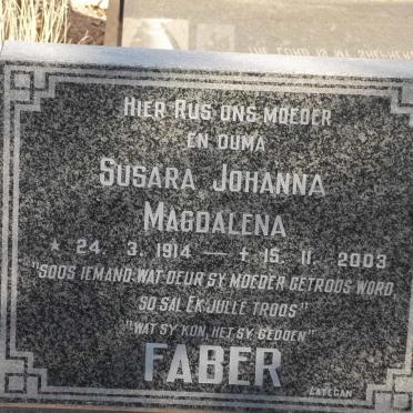 FABER Susara Johanna Magdalena 1914-2003