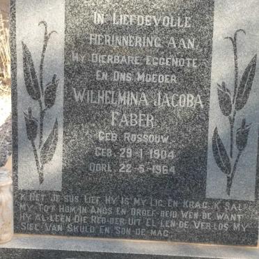 FABER Wilhelmina Jacoba nee ROSSOUW 1904-1964