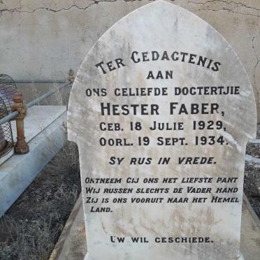 FABER Hester 1929-1934