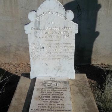 FABER Cornelis Jacobus 1833-1890 &amp; Hester GERICKE voorheen FABER nee EYLERD 1834-1917