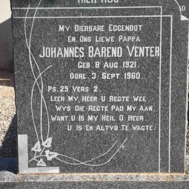 VENTER Johannes Barend 1921-1960