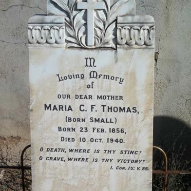 THOMAS Maria C.F. nee SMALL 1856-1940