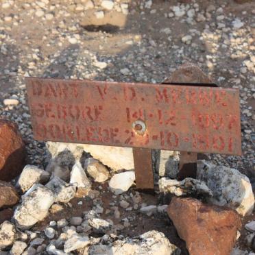 MERWE Bart, v.d. 1897-1901