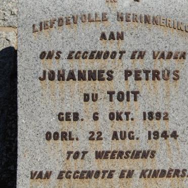 TOIT Johannes Petrus, du 1892-1944
