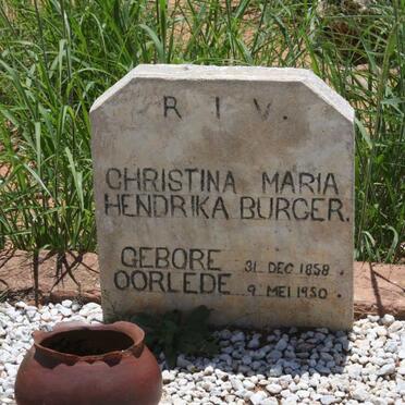 BURGER Christina Maria Hendrika 1858-1950